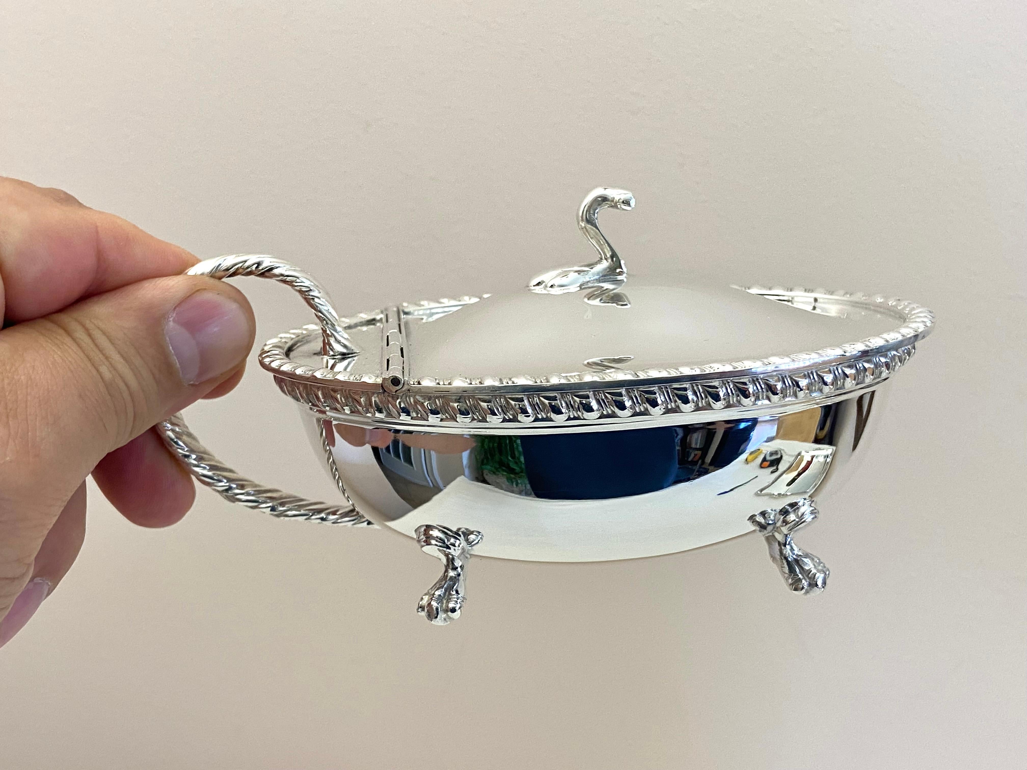800 Silver Gravy Boat, Made in Italy For Sale 2
