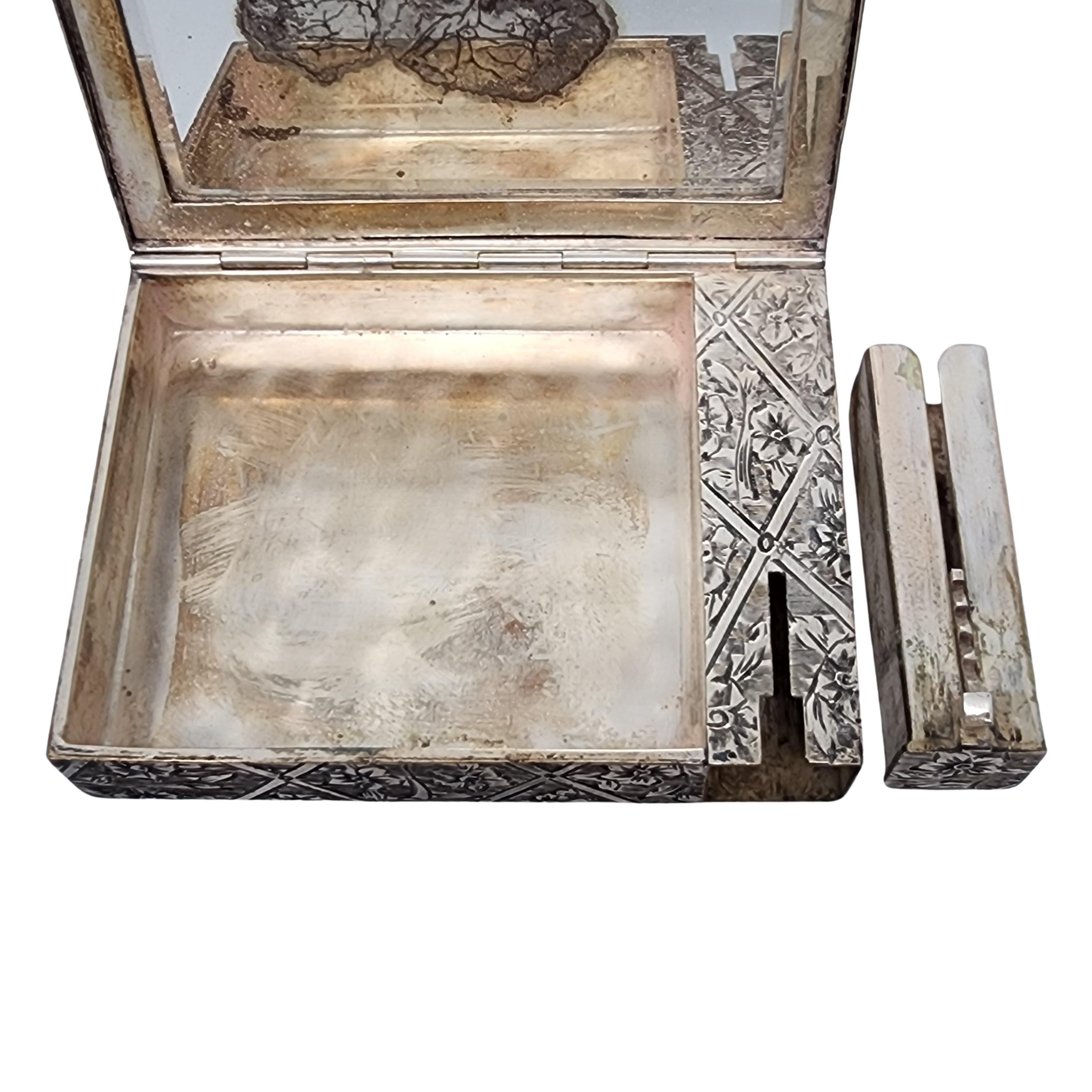 800 Argento Specchio Italiano Scatola per rossetto #18464 in vendita 3