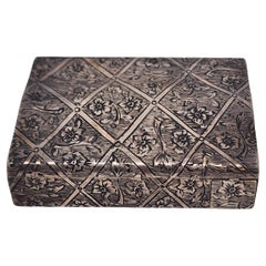 Caja de lápiz labial con espejo italiano de plata 800 #18464