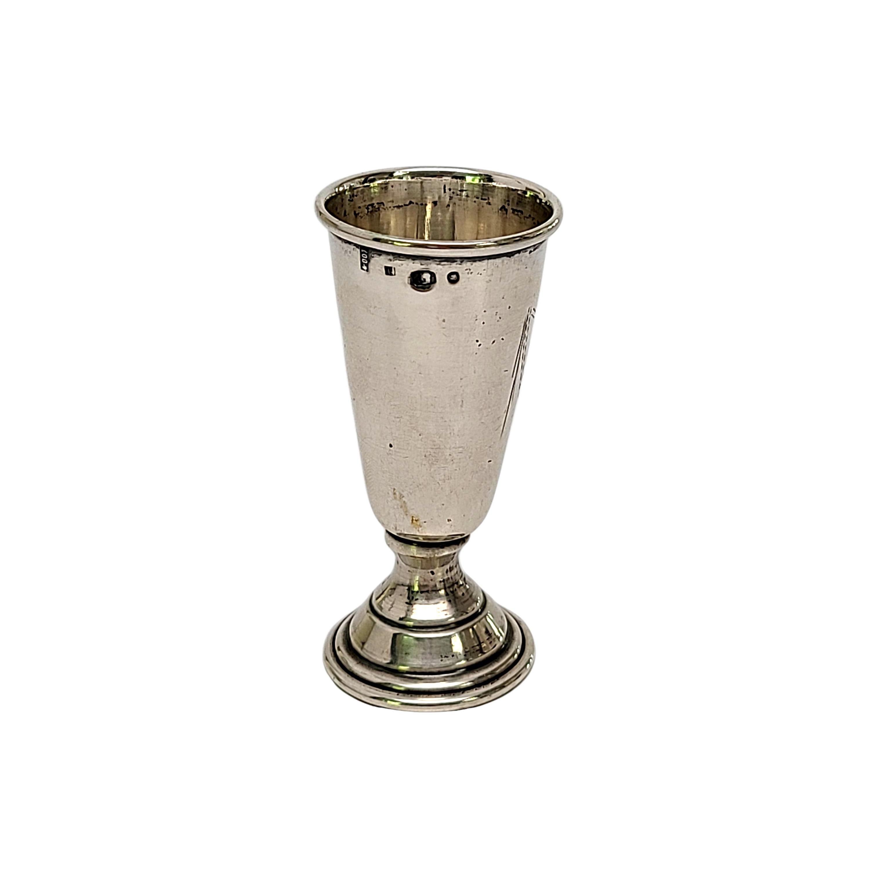 800 Silver Kiddush Cup/Shot Glass In Good Condition For Sale In Washington Depot, CT