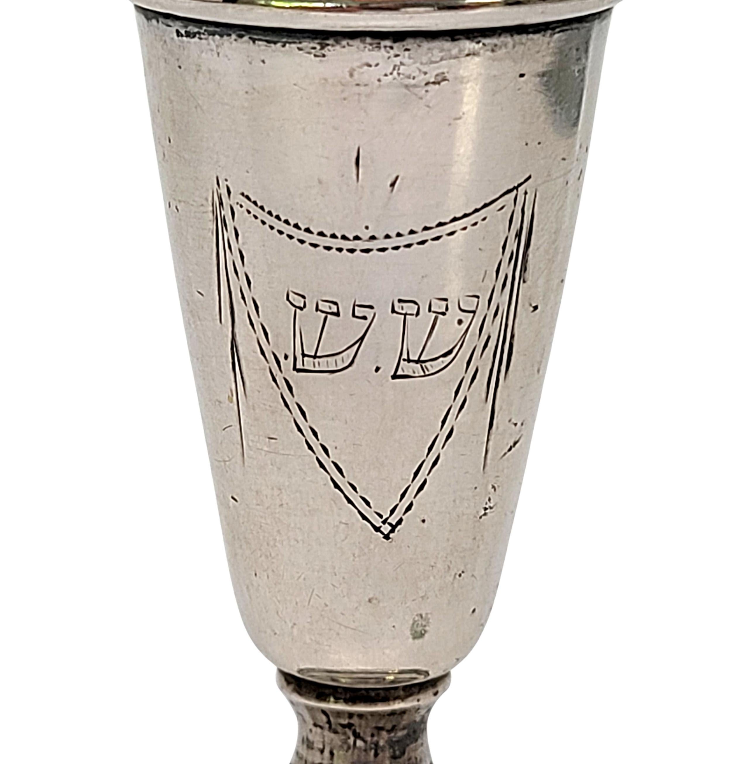 Women's or Men's 800 Silver Kiddush Cup/Shot Glass For Sale