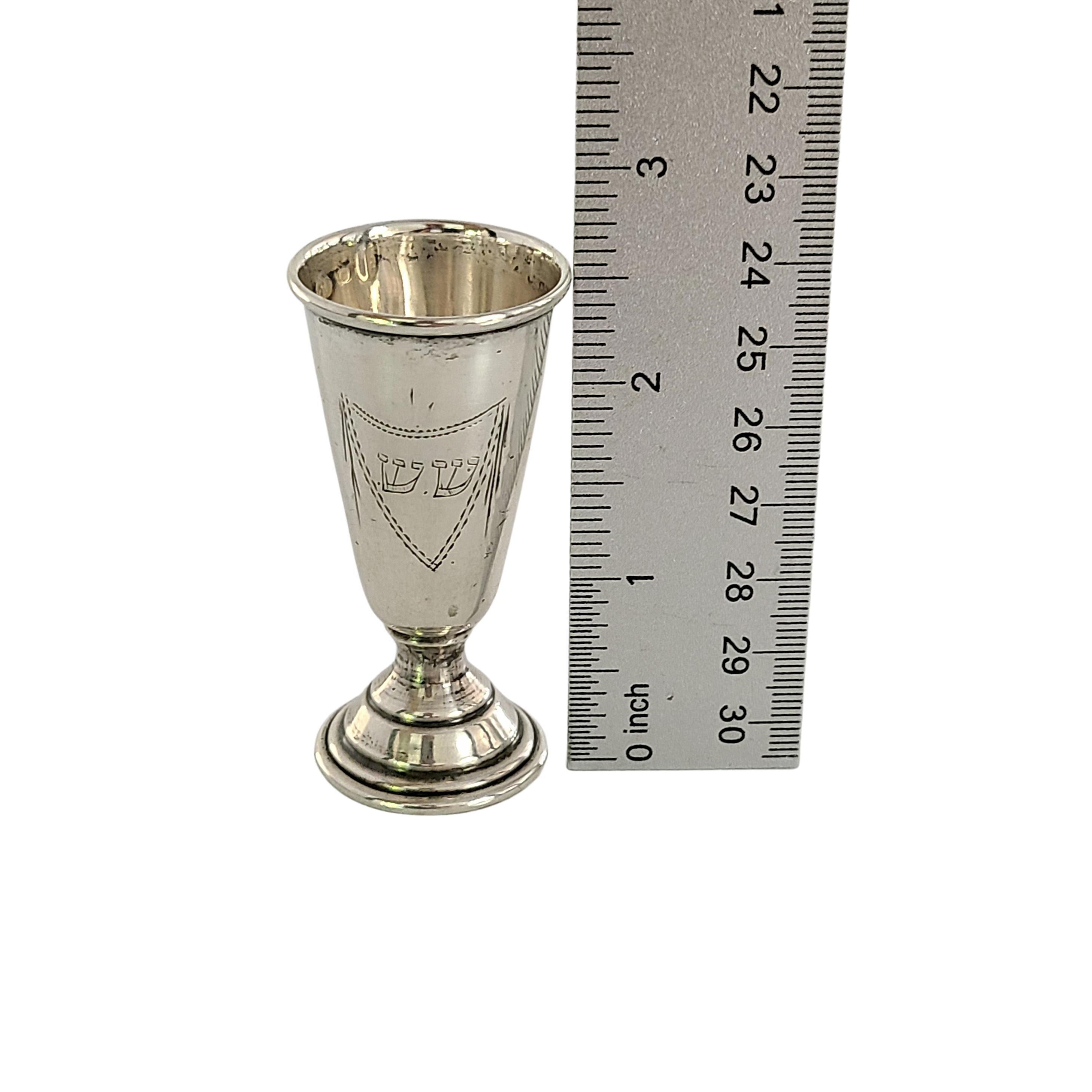 800 Silver Kiddush Cup/Shot Glass For Sale 3