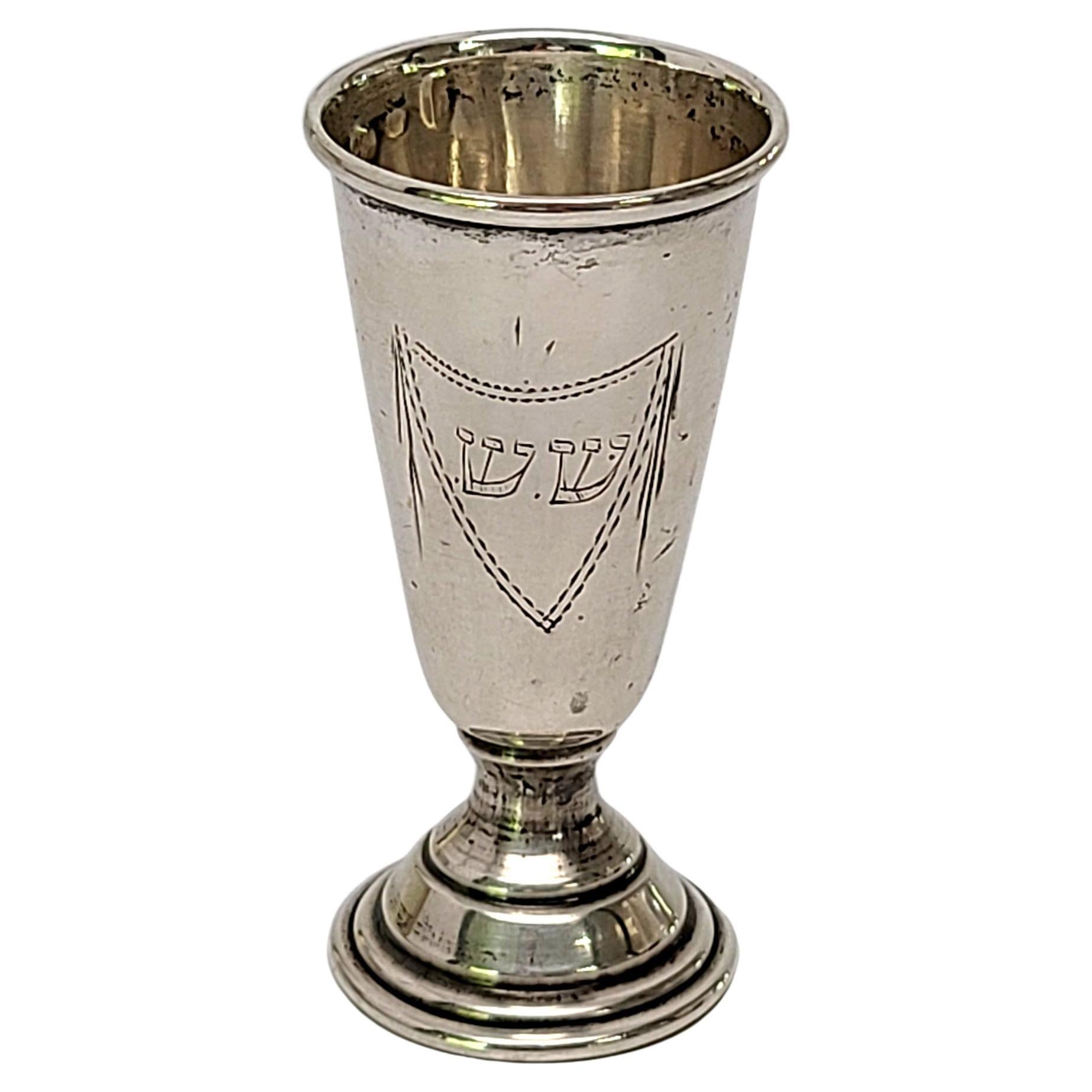 800 Silver Kiddush Cup/Shot Glass For Sale