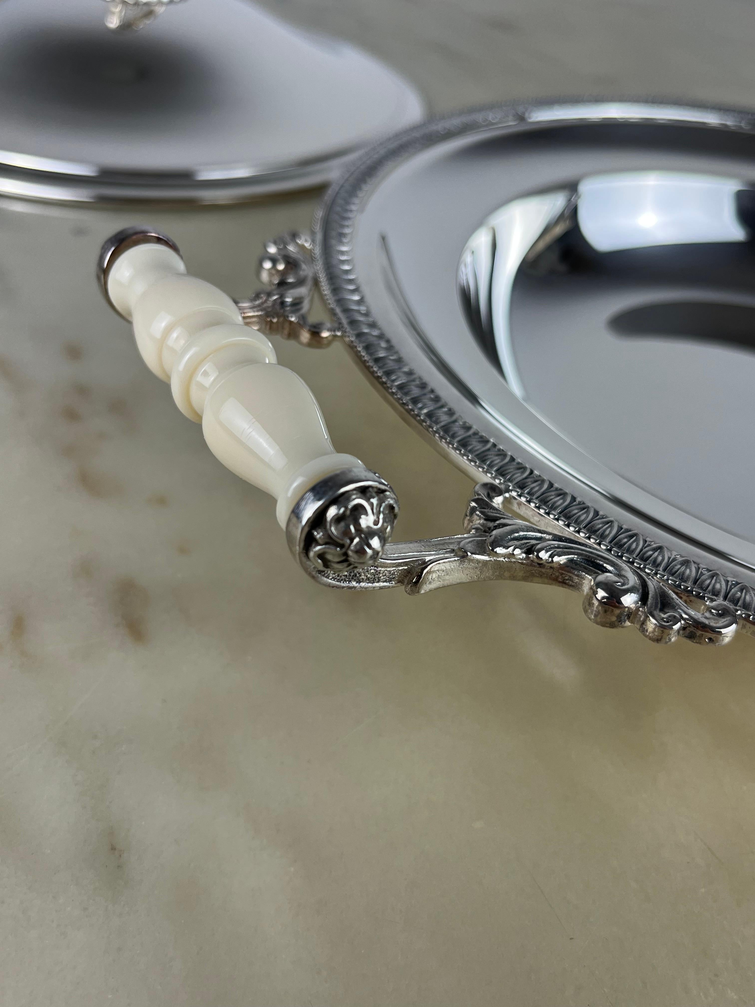 800 Silver Rice Dish, Italy, 1980s In Good Condition For Sale In Palermo, IT