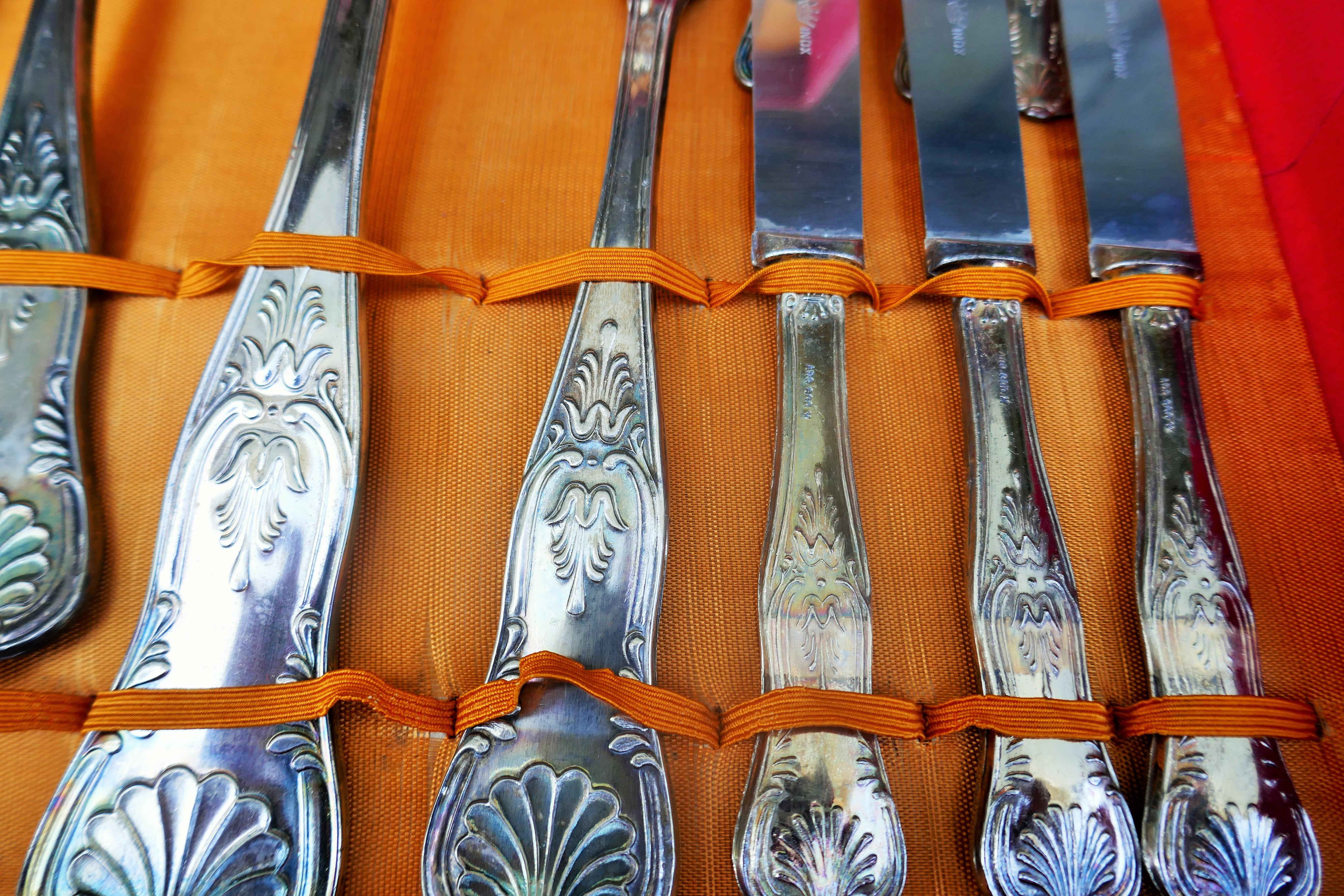 800 silver service with 27 elements in vendita 5