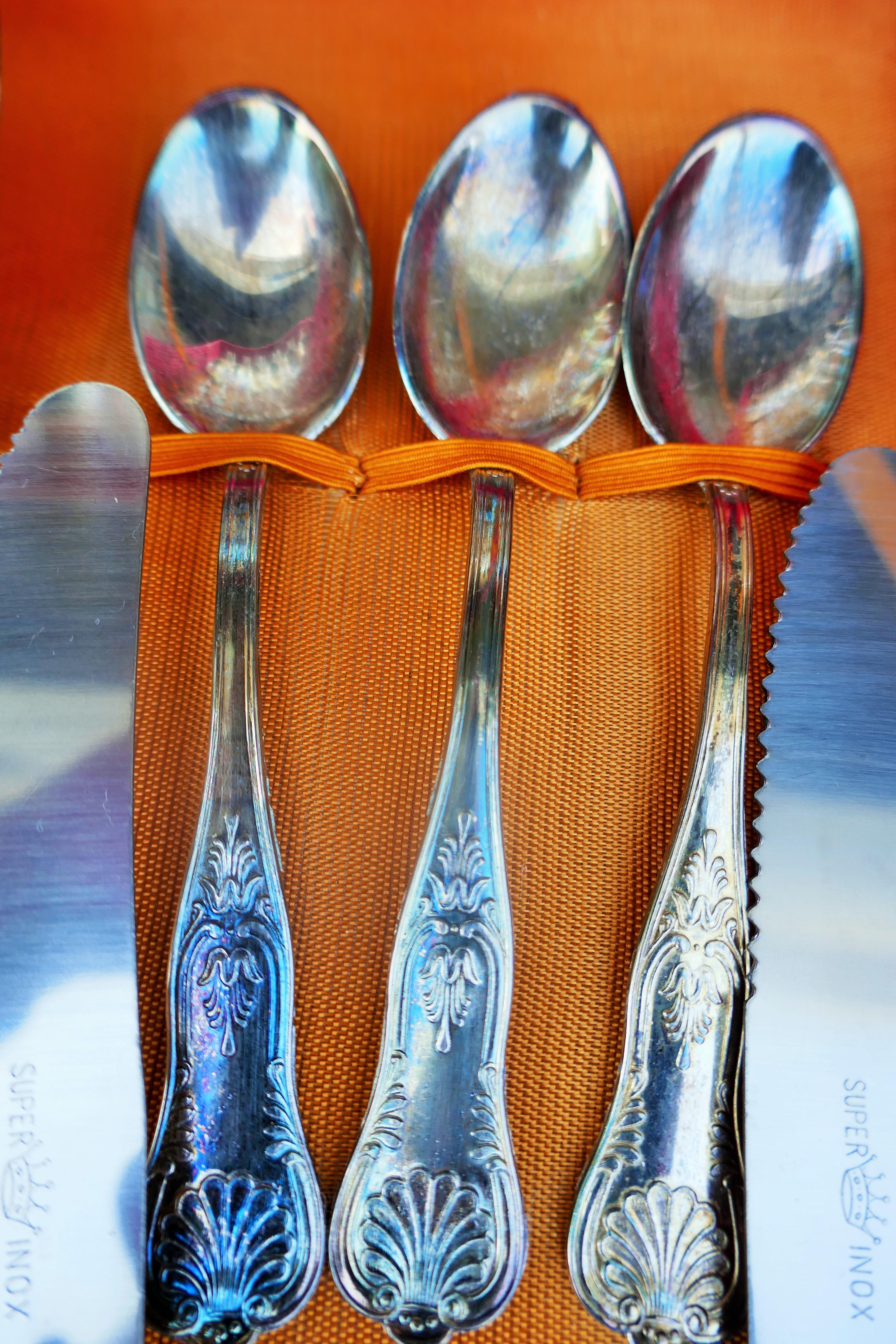800 silver service with 27 elements in vendita 6