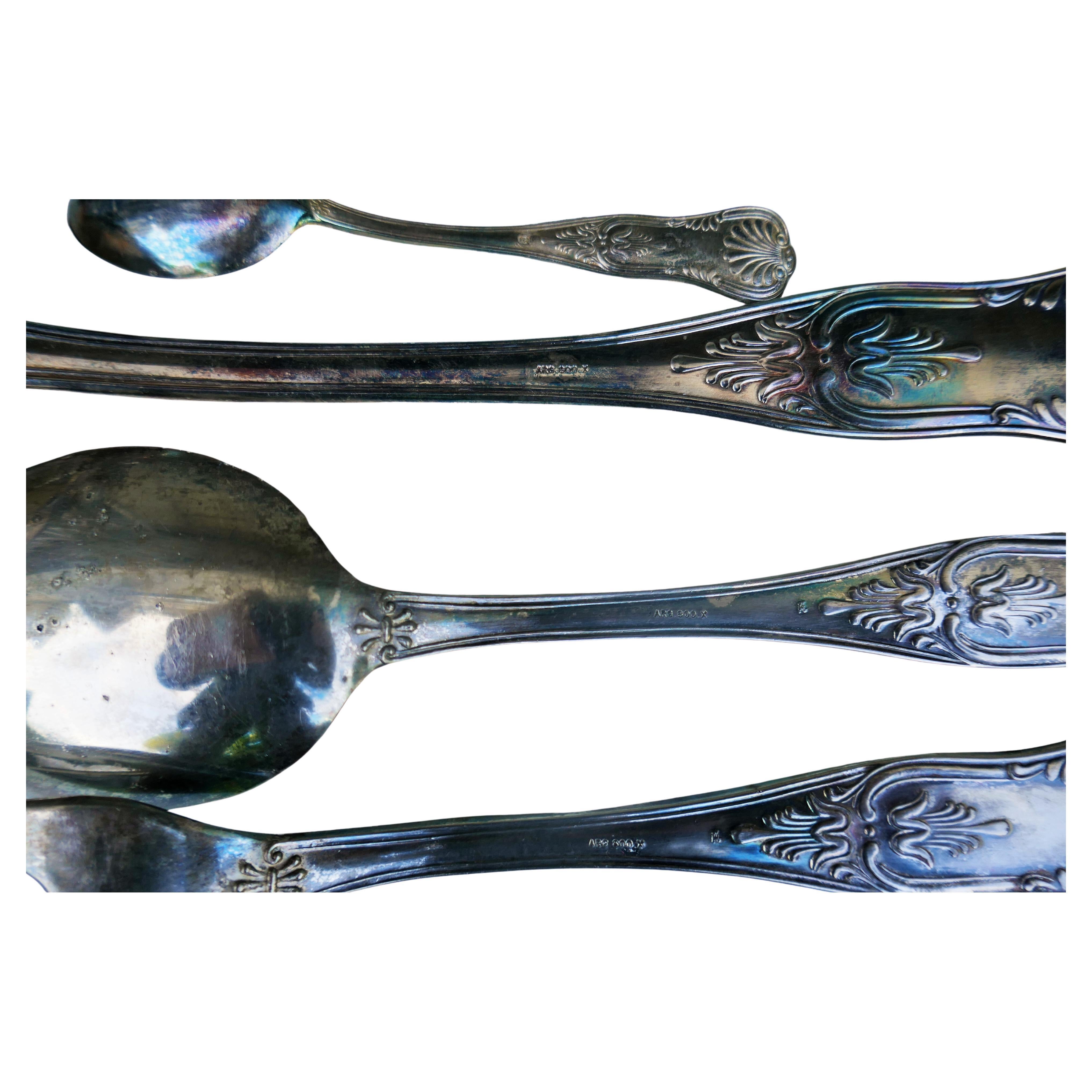 800 silver service with 27 elements in vendita 1