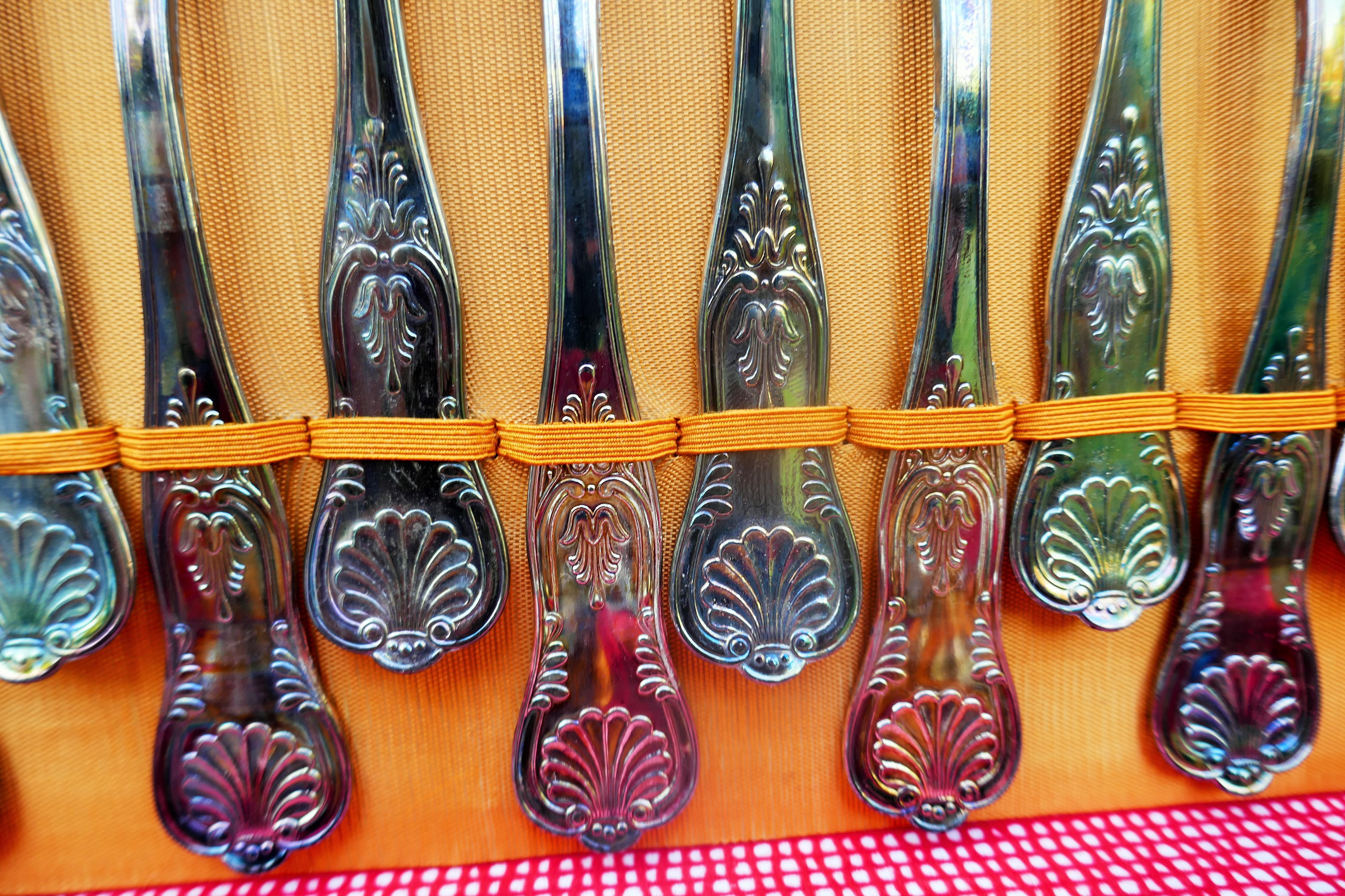 800 silver service with 27 elements in vendita 3