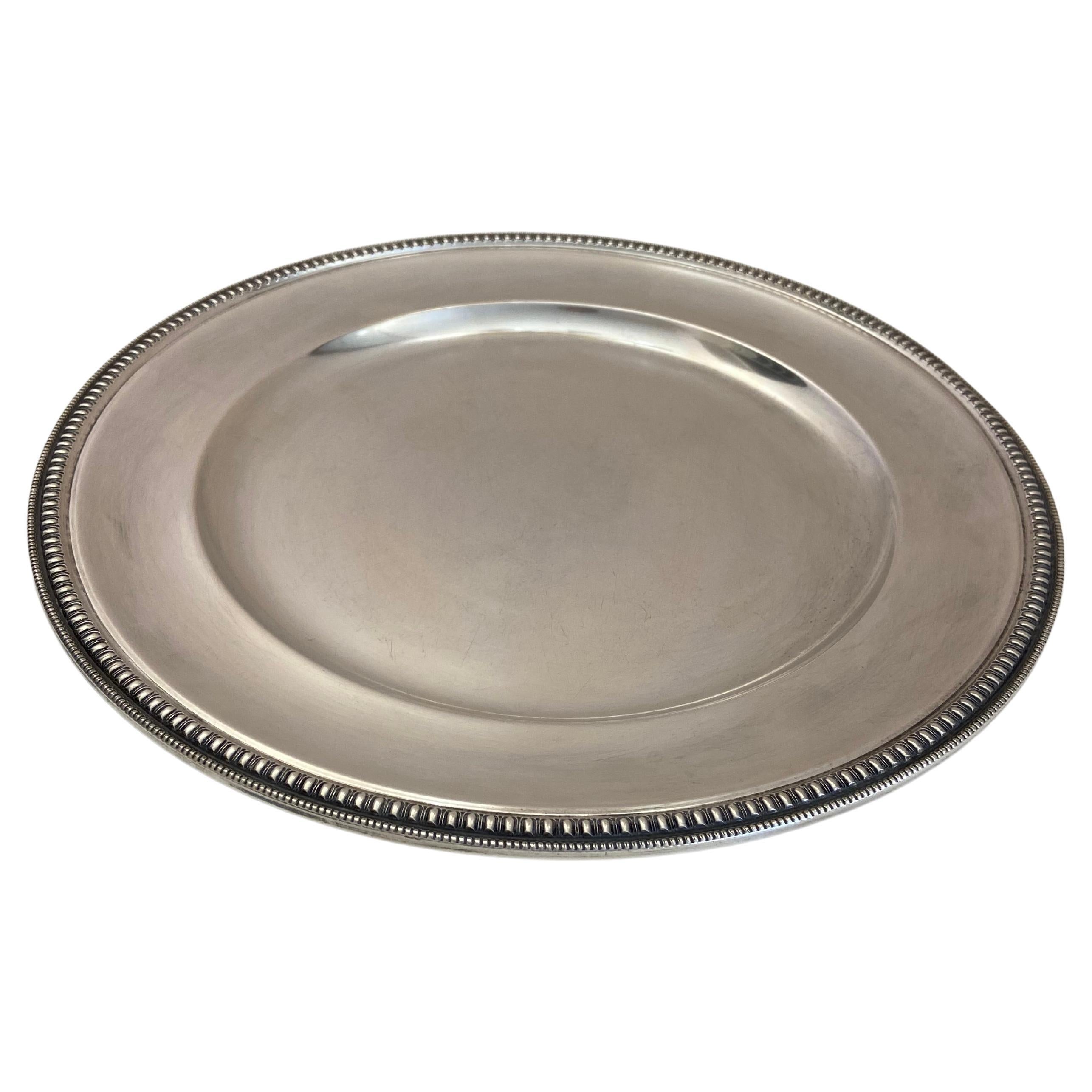 Service tray with ceramic rope handles 30 cms in diameter