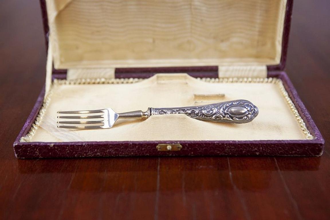 Juego de cubiertos estándar de plata 800 del periodo de entreguerras, Nola, Italia en venta 4