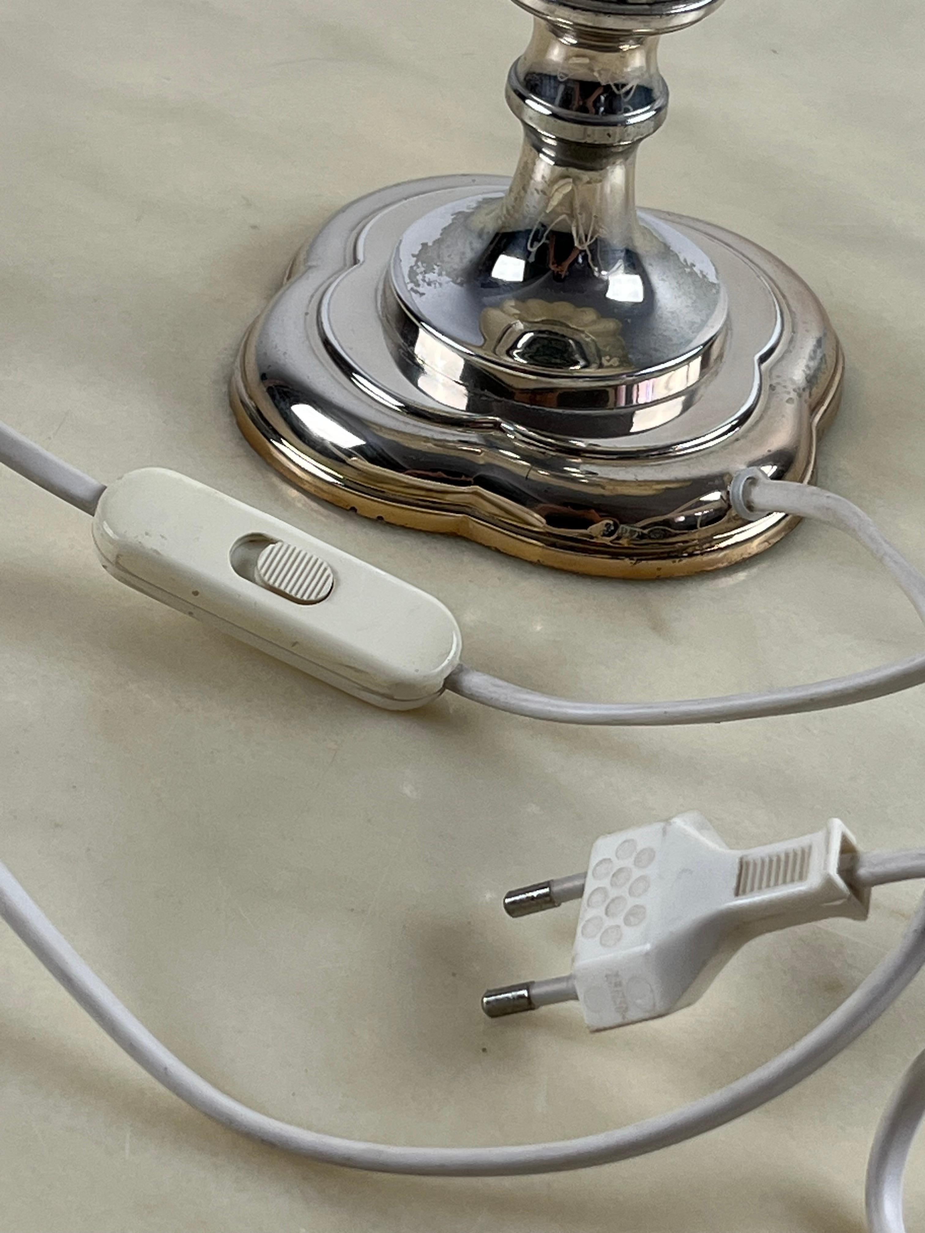 Modern 800 Silver Table Lamp Italian Design  1980s For Sale 1