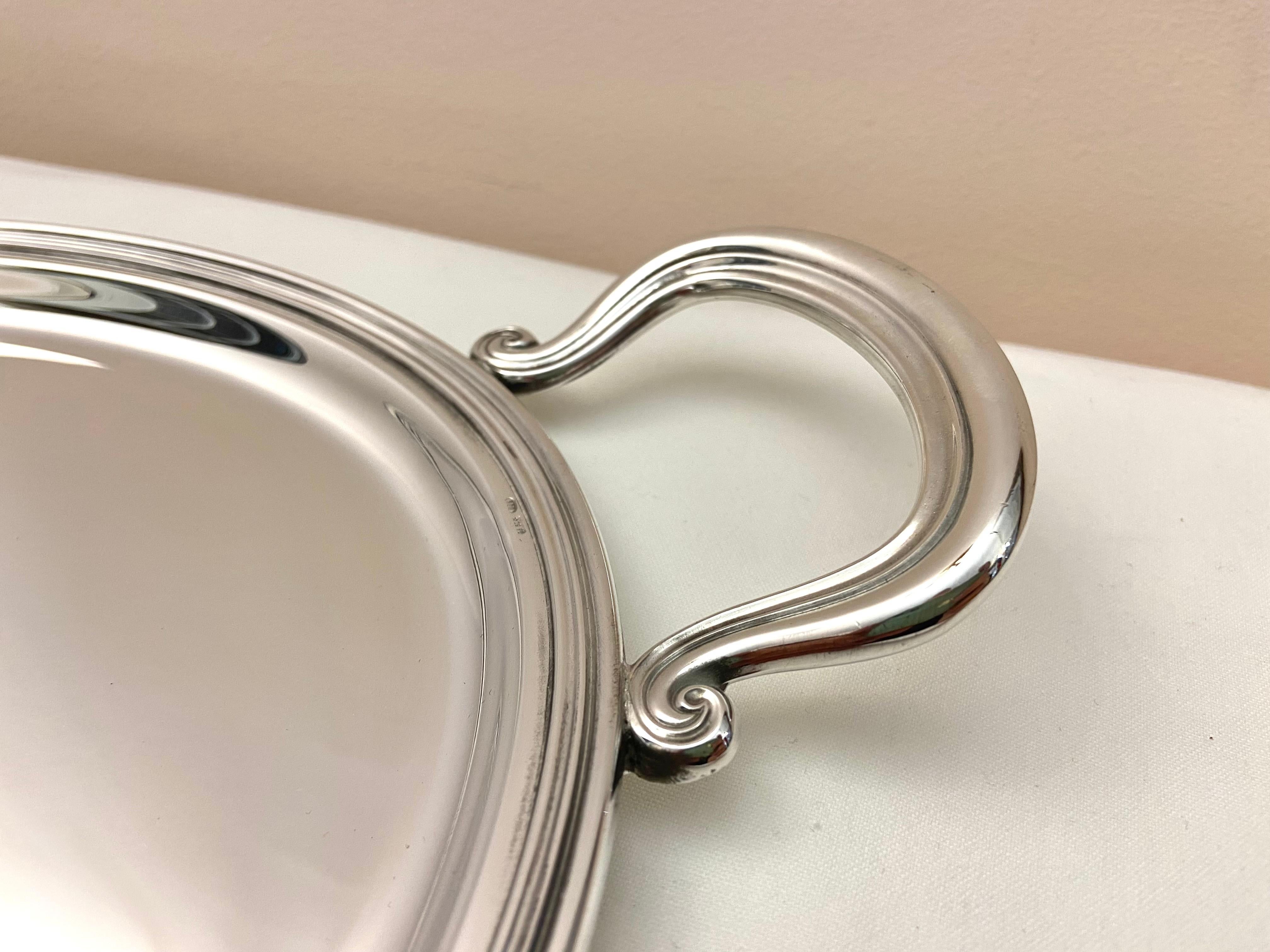 800 Silber Tablett im Angebot 1