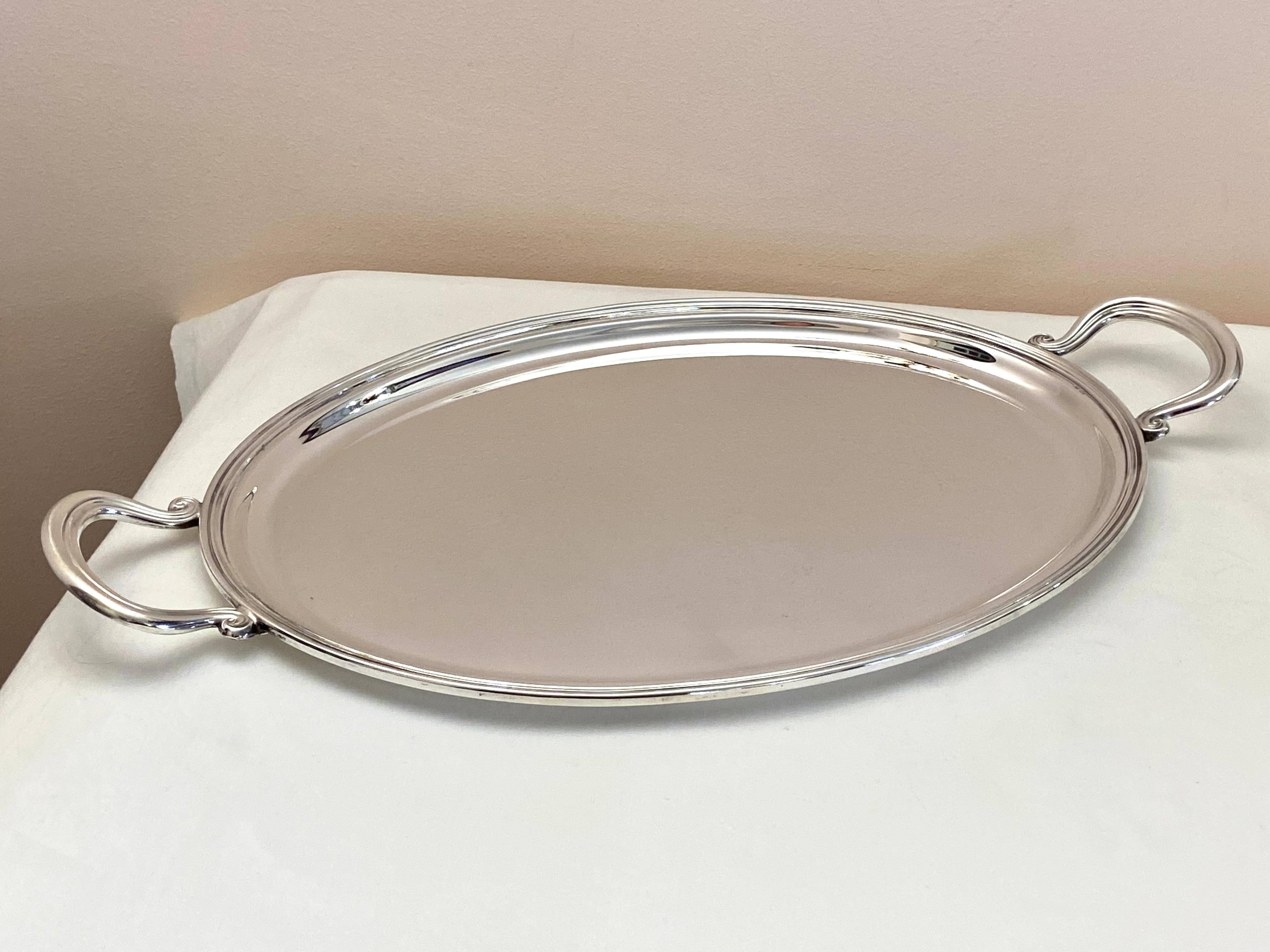800 Silber Tablett im Angebot 3