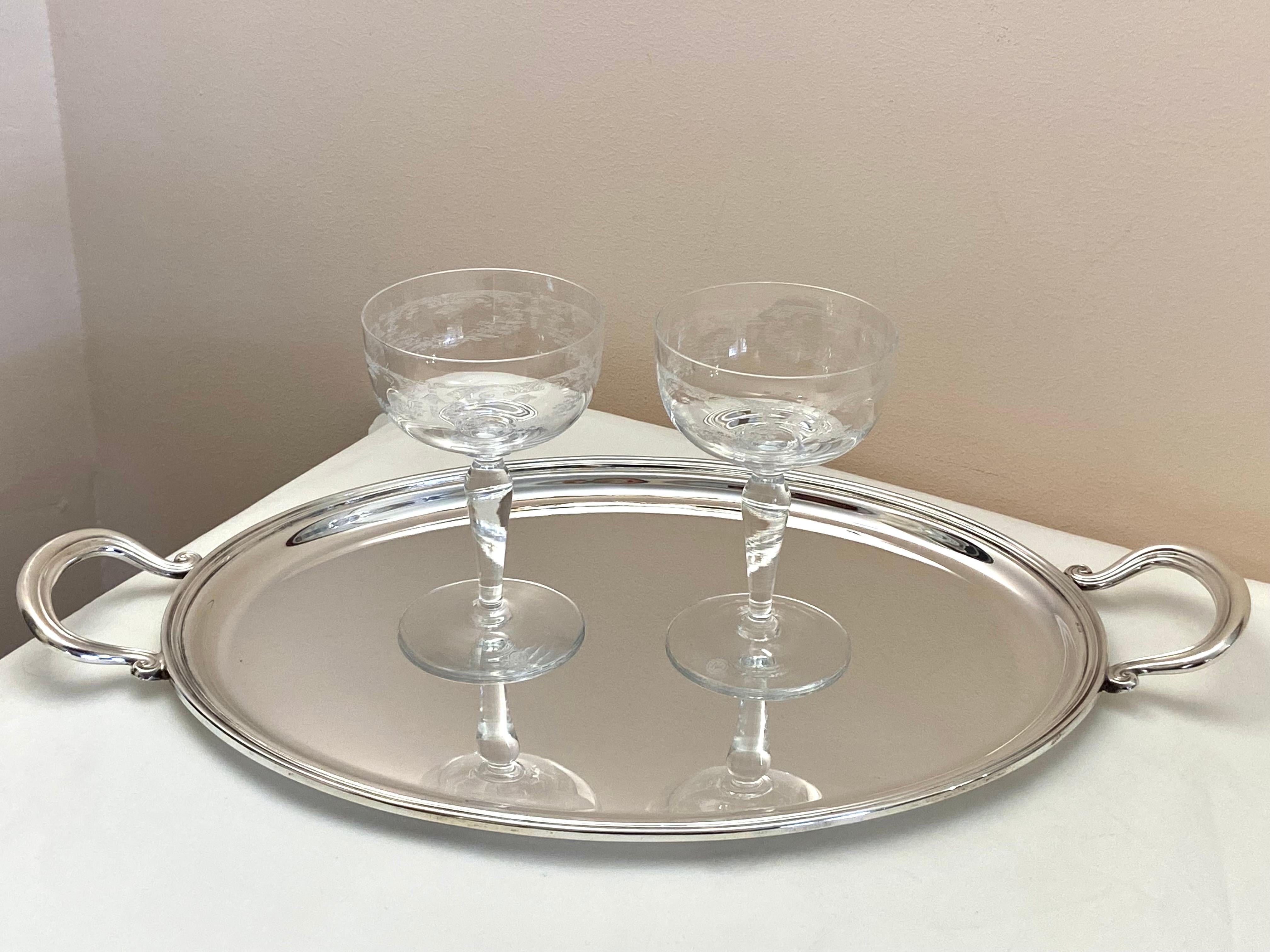 800 Silber Tablett im Angebot 4