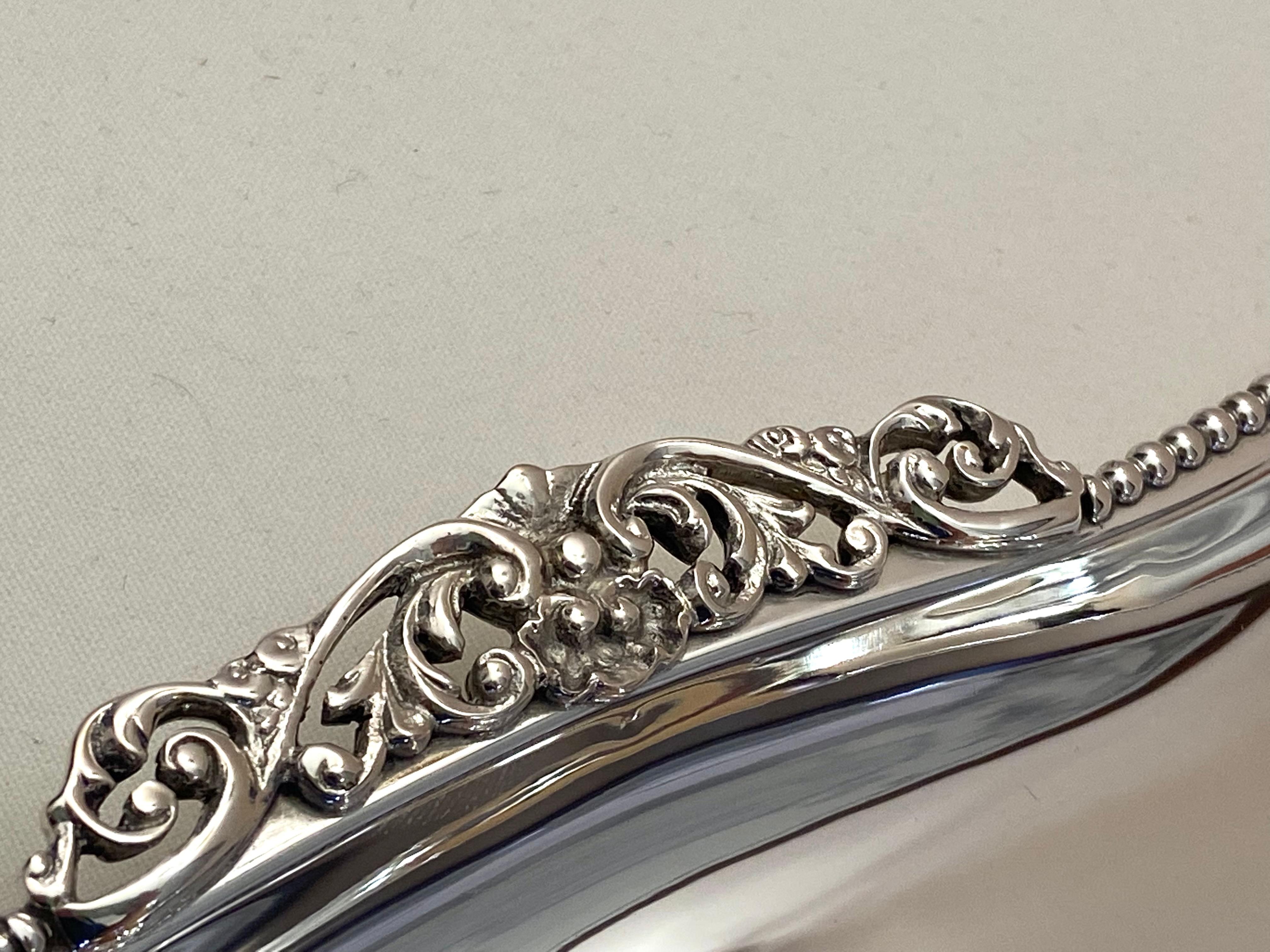 Classical Roman 800 Silver Tray, Made in Italy For Sale