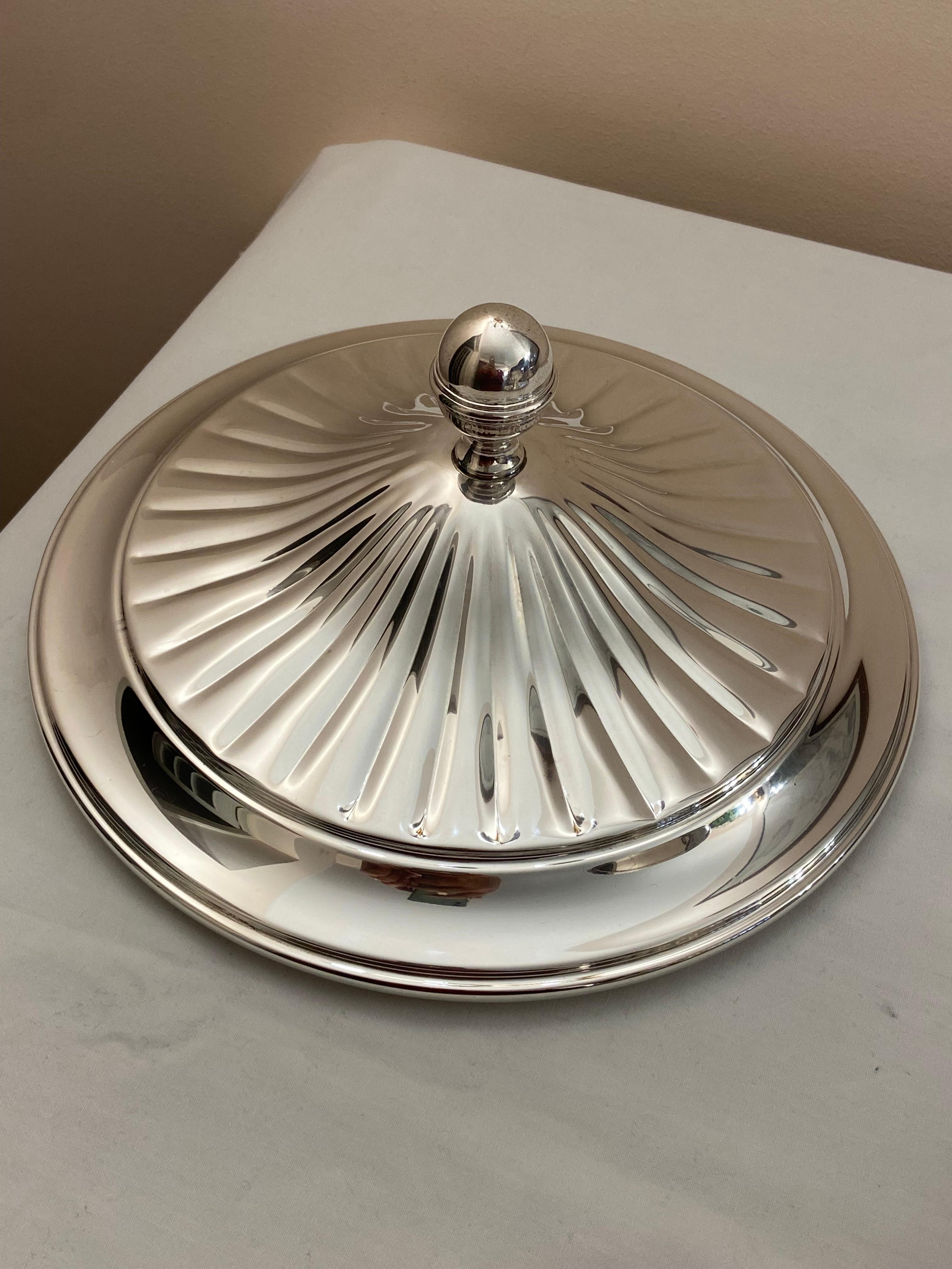 800 Silver Tureen and plate set, Italian manufacturing For Sale 4