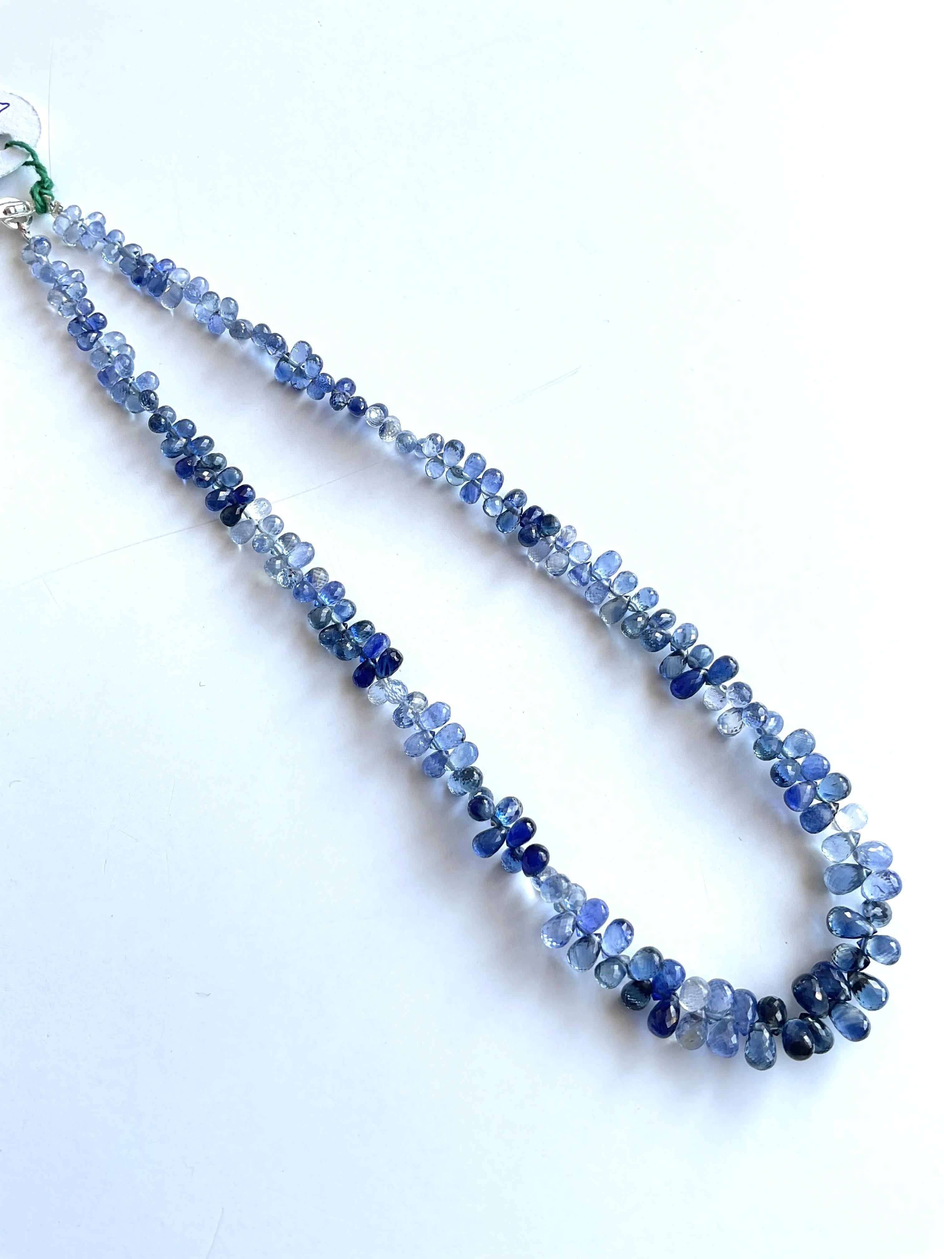 Art Deco 80.00 Carats Blue Sapphire Drops Top Quality Natural Gemstone For Fine Jewelry For Sale