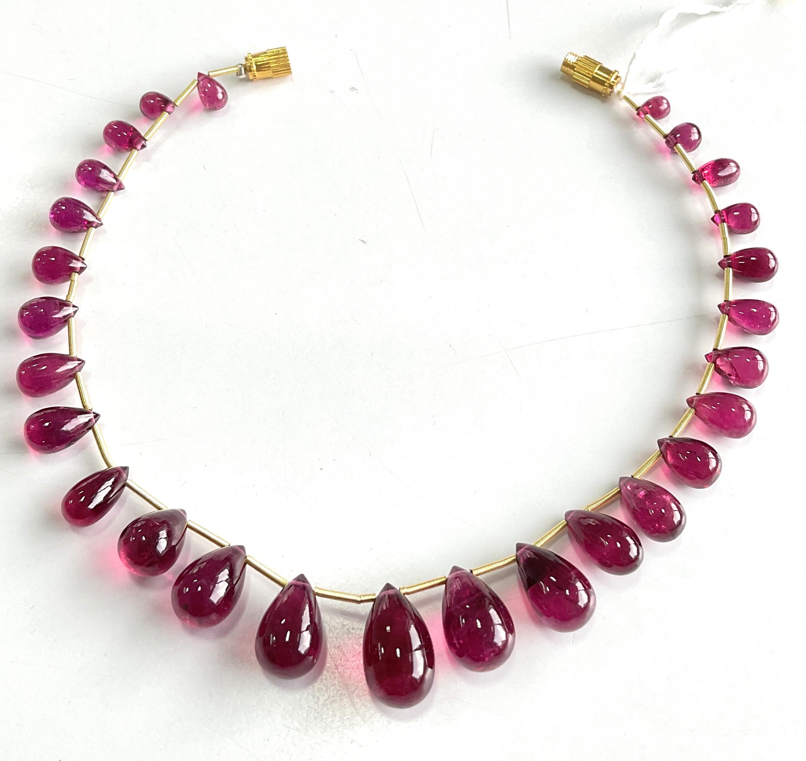 Pear Cut 80.00 Carats Rubellite Layout Drops Top Quality For Fine Jewelry Natural Gem For Sale