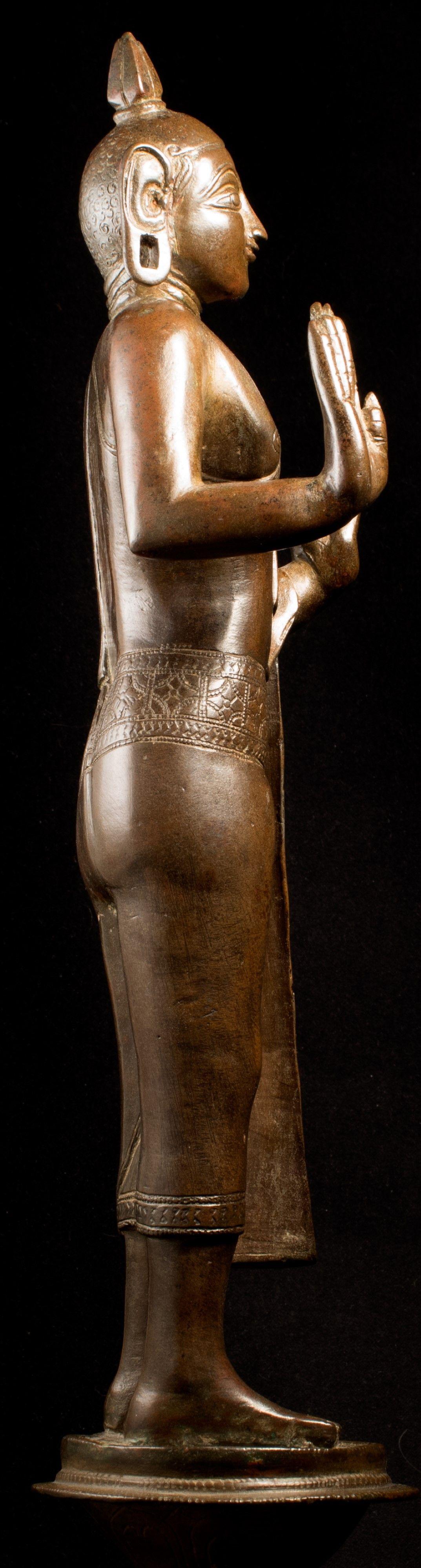A Very Large and Rare 14-16thC Nagapattinam Bronze Buddha, 8000 For Sale 6