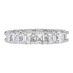 8.00ct Asscher Cut Diamond Eternity Band in Platinum