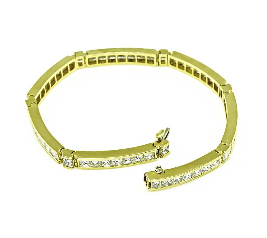 Bracelet ligne or 8.00ct diamant Bon état - En vente à New York, NY