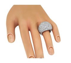 8.00ct Diamond Platinum and 18k Yellow Gold Love Ring