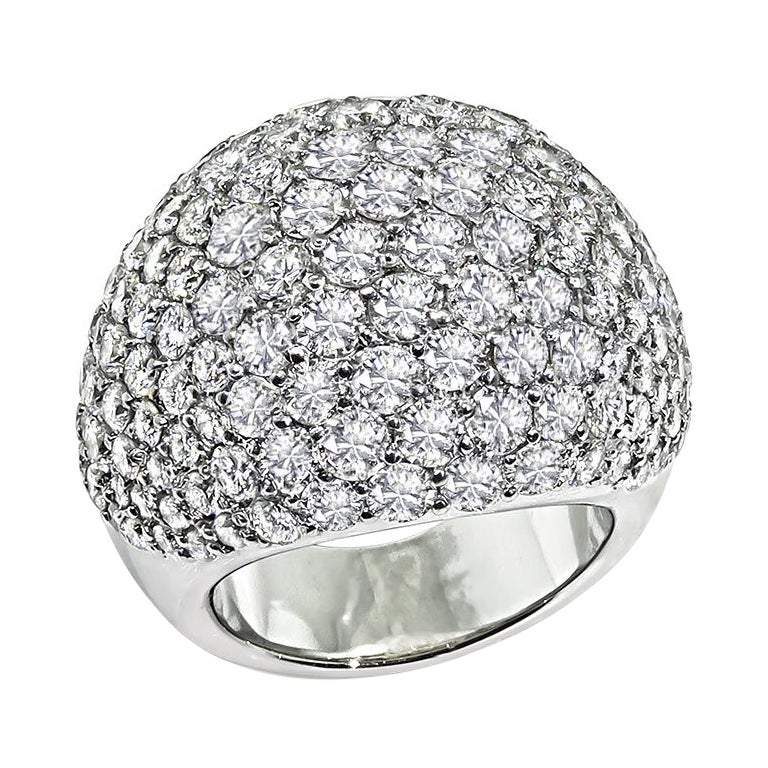 8.00ct Diamond Platinum and 18k Yellow Gold Love Ring