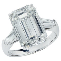 8.01 Carat Internally Flawless Emerald Cut Engagement Ring