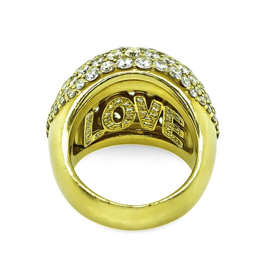 8.01ct Diamond Gold Ring In Good Condition For Sale In New York, NY