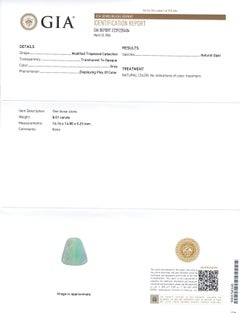 8.01ct Freeform Gray Opal GIA Certified Australia