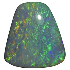 8,01 carats, opale grise de forme libre, certifiée GIA, Australie  