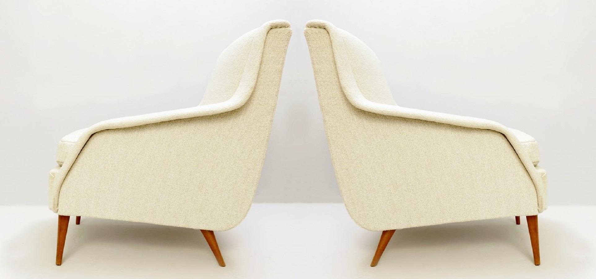 Mid-Century Modern 802 Armchairs by Carlo de Carli for Cassina, 1950s For Sale 1