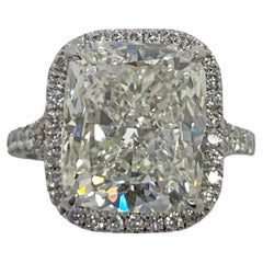 Used 8.02 Carat Cushion Cut Diamond Engagement Ring
