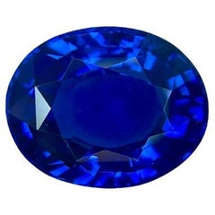 8.02 Carat Oval Ceylon No Heat Royal Blue Sapphire