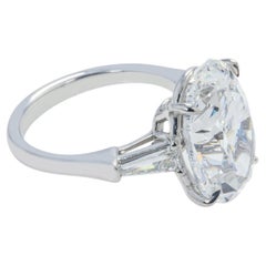 8,02 Karat Ovaler Diamantring Brillant Weiß 18K Gold Refined Grandeur