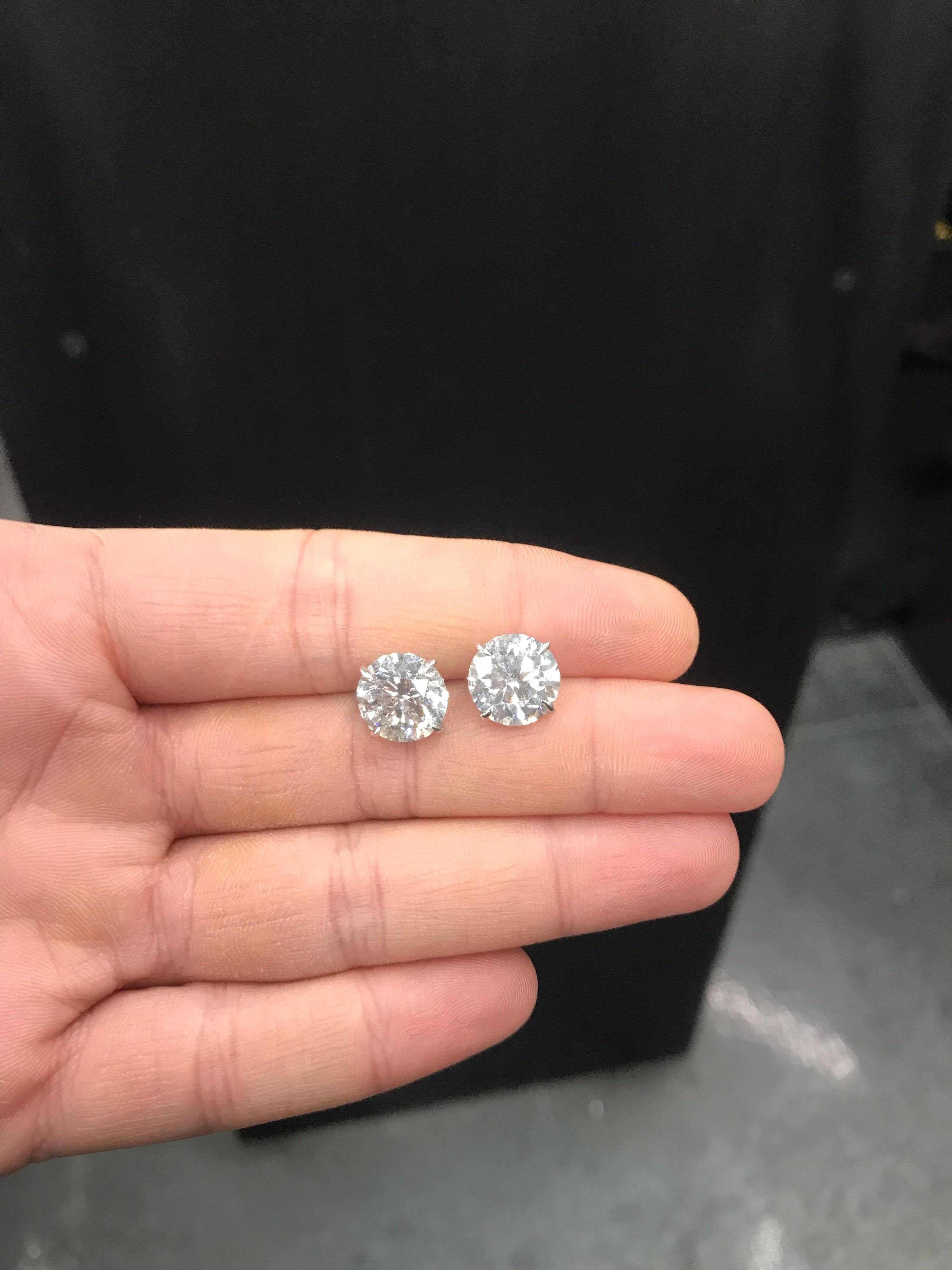 4 ct diamond stud earrings