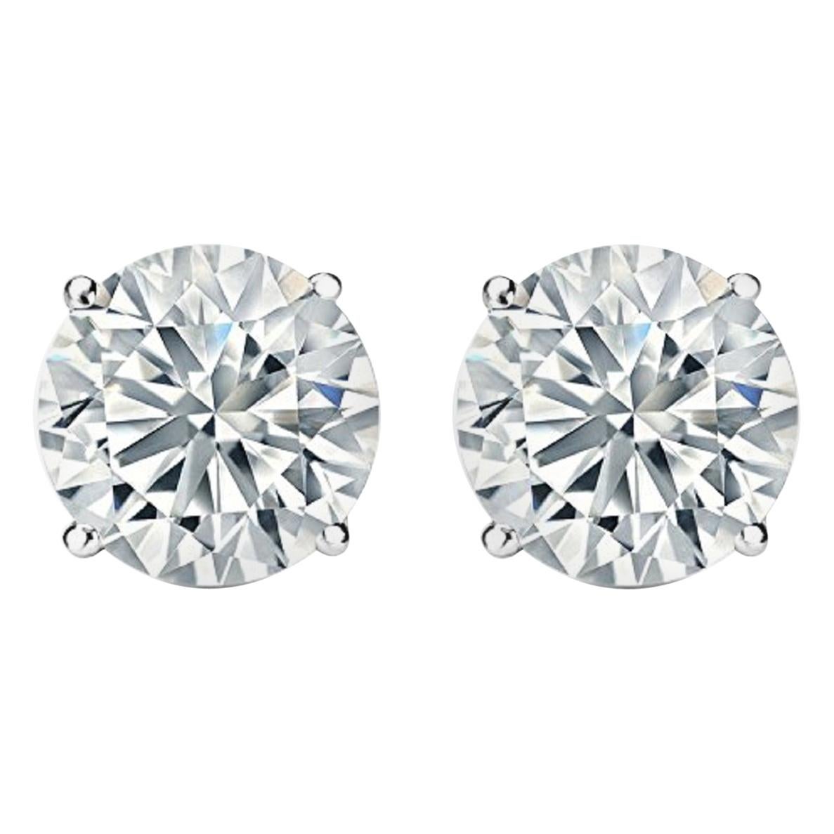 8.03 Carat Diamond Stud Earrings G-H I1