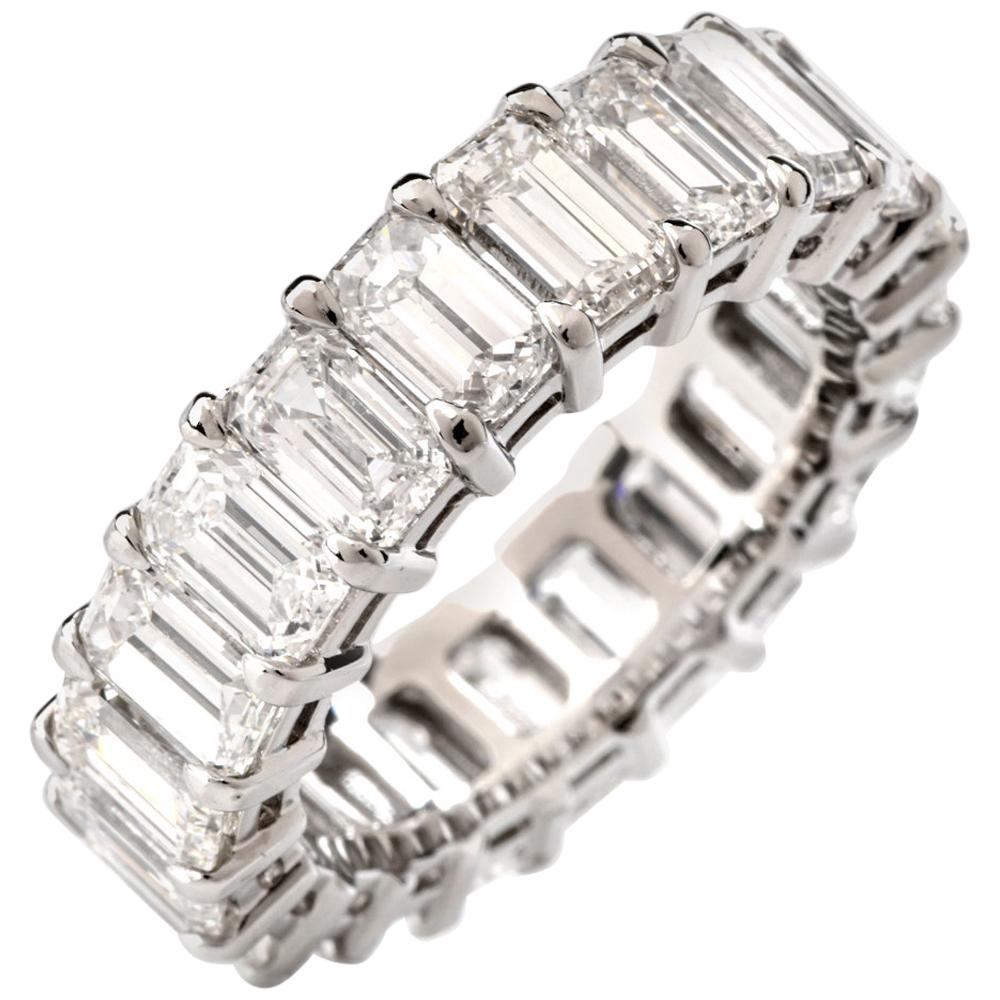 11 Carat Oval Diamond Platinum Eternity Band Ring For Sale at 1stDibs 8 carat eternity band