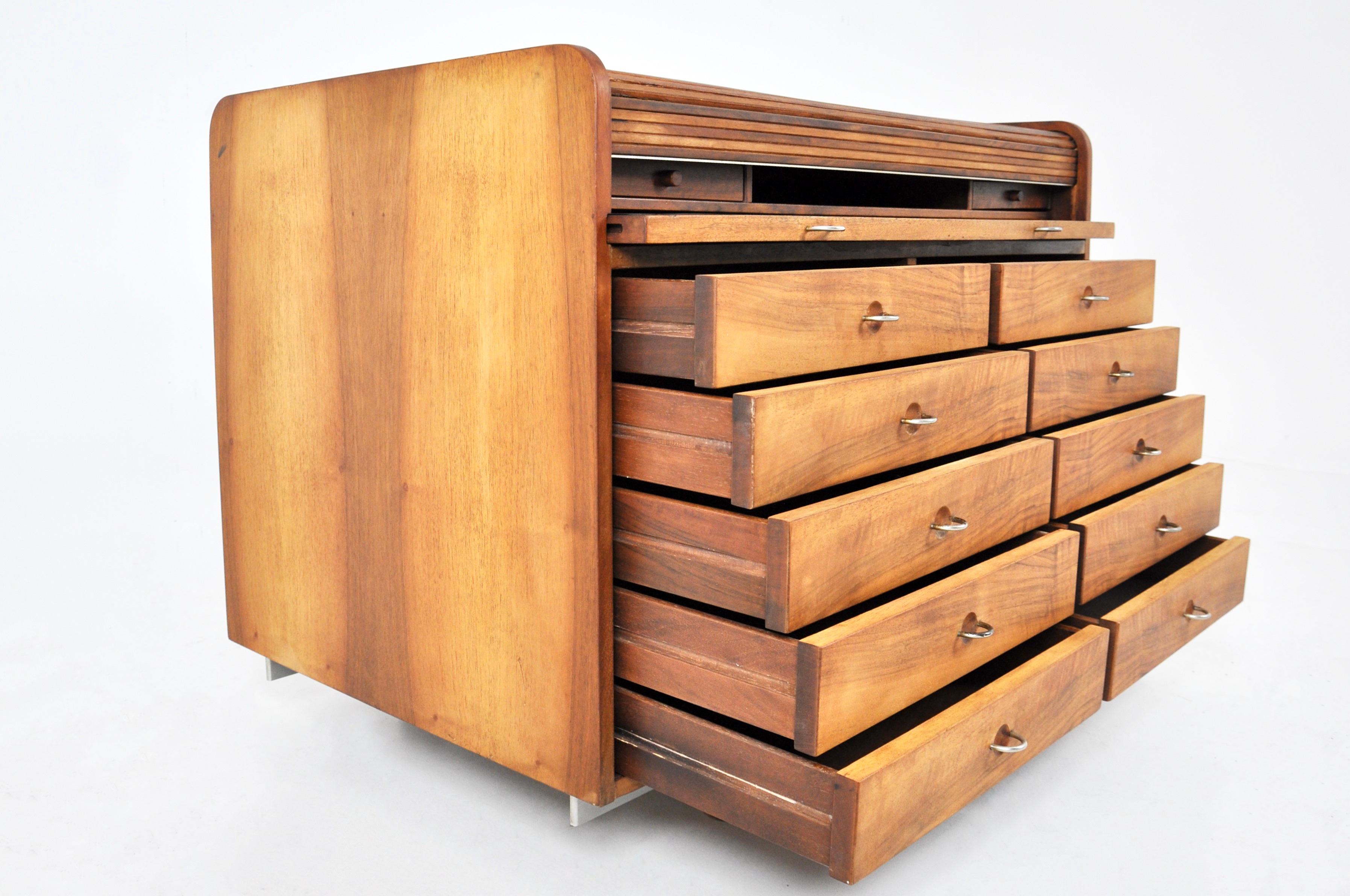 Bureau à rouleaux « 804 » de Gianfranco Frattini pour Bernini, années 1960 en vente 4
