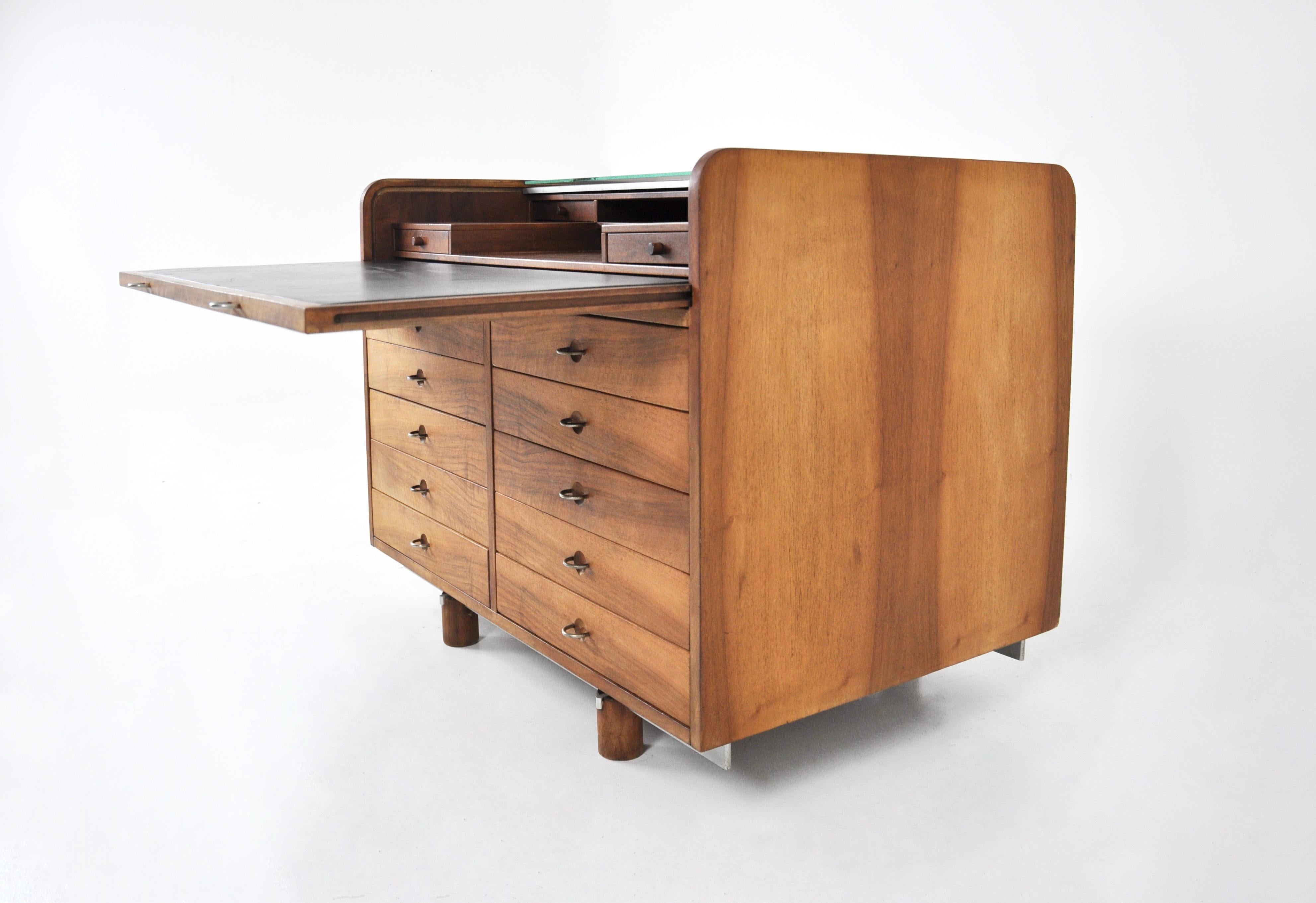 Milieu du XXe siècle Bureau à rouleaux « 804 » de Gianfranco Frattini pour Bernini, années 1960 en vente