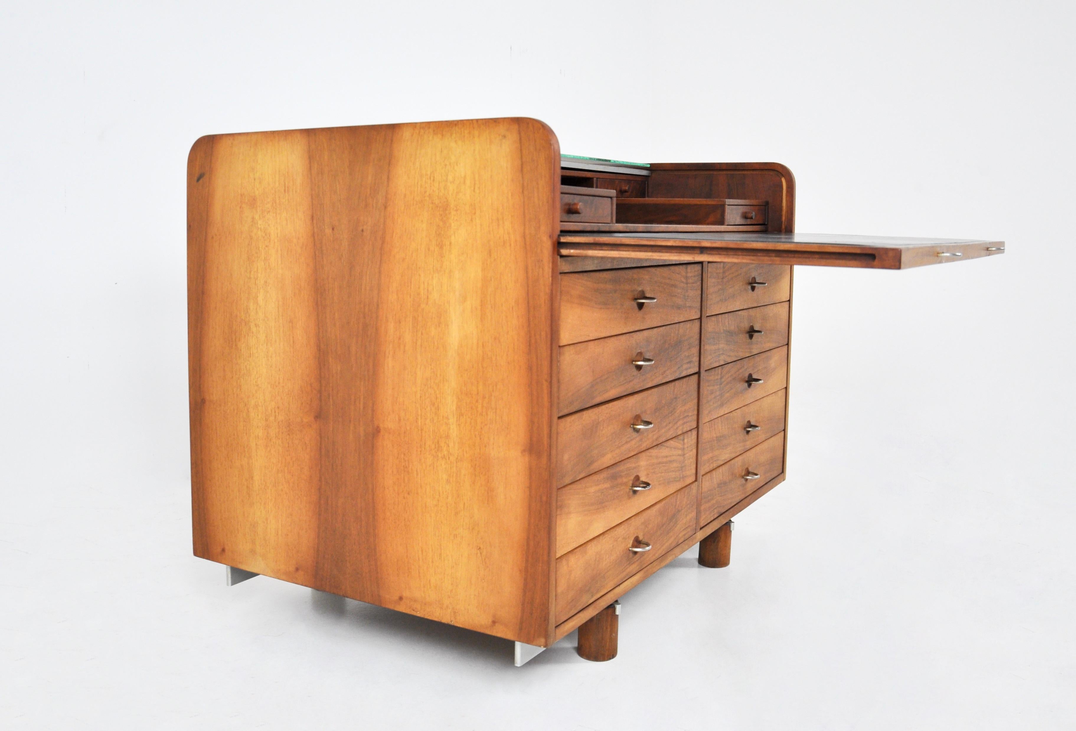 Aluminium Bureau à rouleaux « 804 » de Gianfranco Frattini pour Bernini, années 1960 en vente