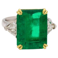 8.04ct Emerald Cut Colombian Emerald Ring