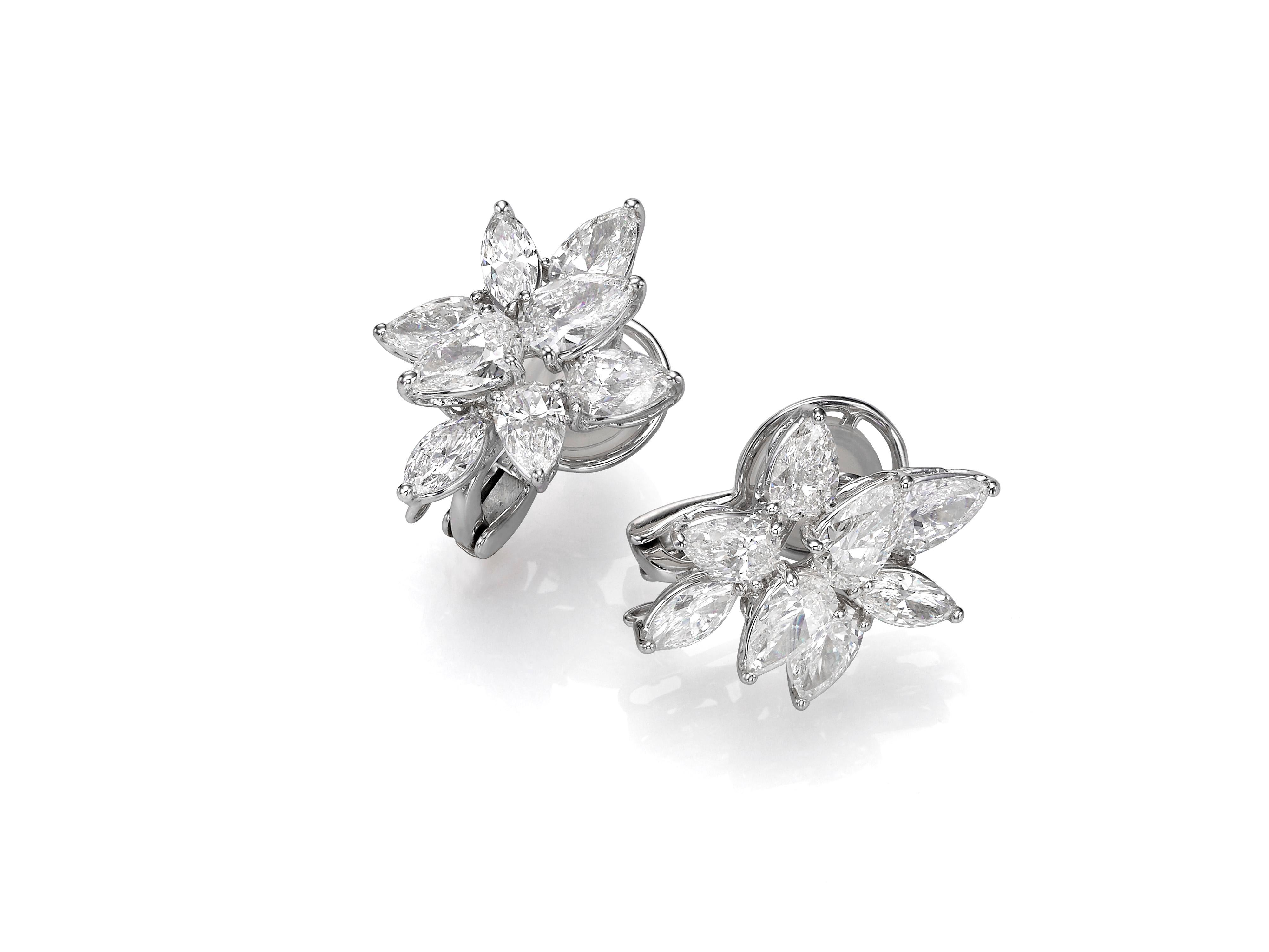 marquise cluster earrings