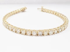 SVENDITA ESTIVA, bracciale tennis con diamanti naturali da 8,05 carati in oro giallo 14K