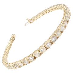 SVENDITA ESTIVA, bracciale tennis con diamanti naturali da 8,05 carati in oro giallo 14K