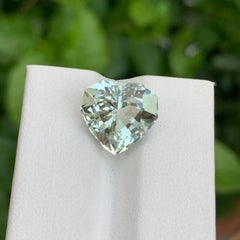 8.05 Carat Natural Loose Green Amethyst Heart Shape Gem For Jewellery