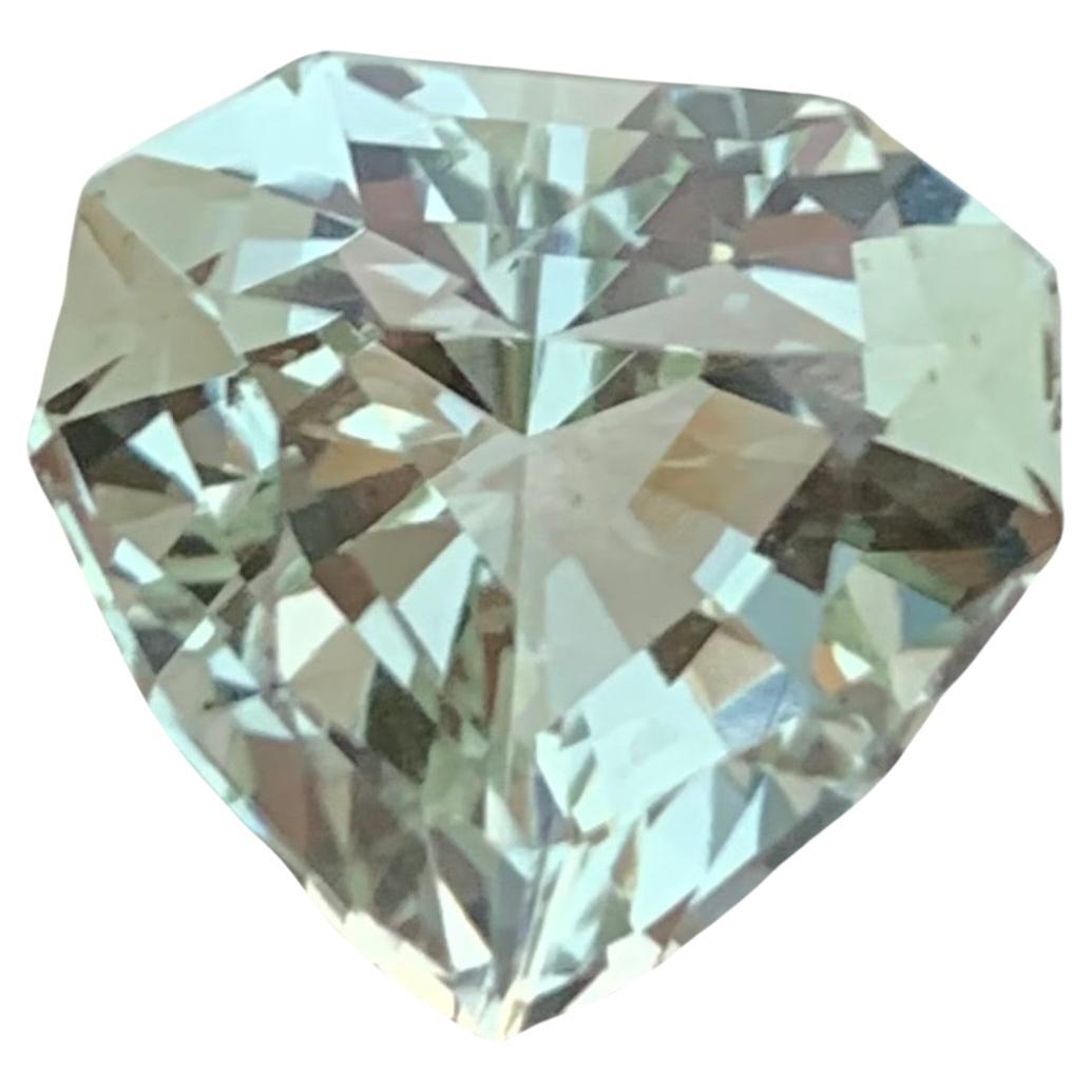 8.05 Carat Natural Loose Green Amethyst Heart Shape Gem For Jewellery For Sale