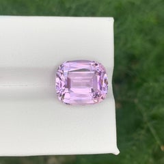 8.05 Carat Natural Loose Pink Kunzite Stone Cushion Cut Afghan Gemstone