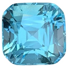 8.05 Carat Natural Loose Sky Blue Topaz Stone Cushion Cut African Gemstone 8.05 Carat Natural Loose Sky Blue Topaz Stone Cushion Cut African Gemstone