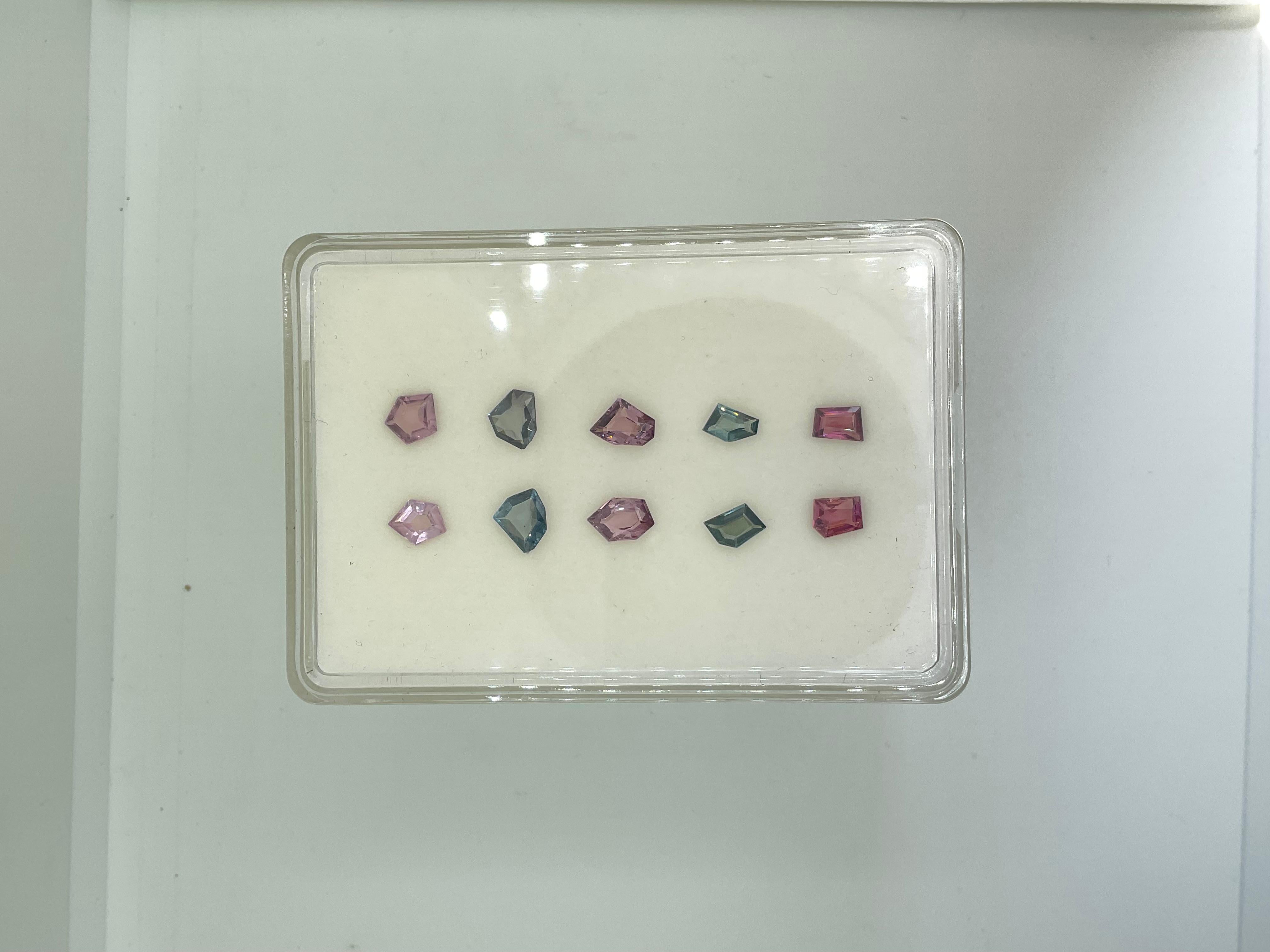 8.05 Carats Grey & Pink Spinel Fancy Cut Stone Natural Gem For Top Fine Jewelry For Sale 1